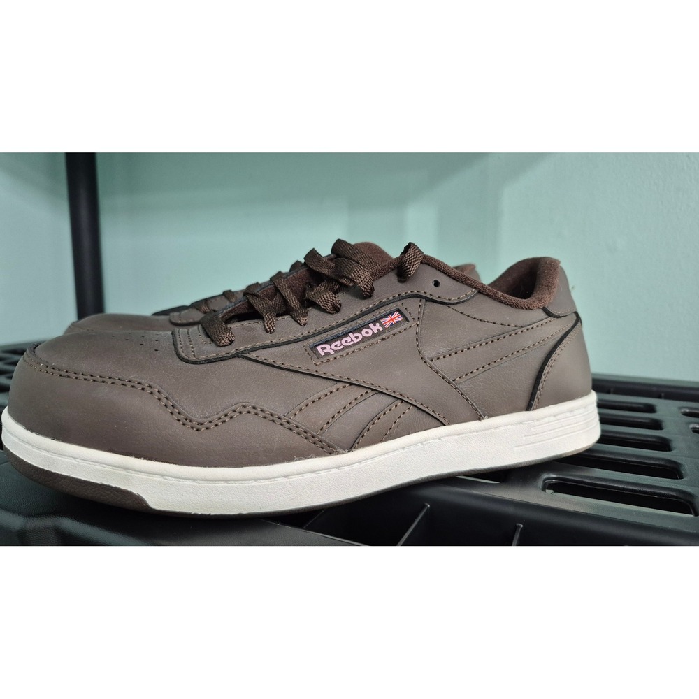 Reebok Work Club Memt Women 11M Brown Leather Composite Toe Safety Shoes RB115
